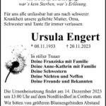 Traueranzeige Ursula Engert