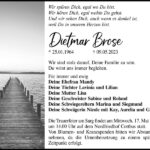 Traueranzeige Dietmar Brose