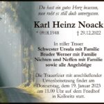 Traueranzeige Karl Heinz Noack