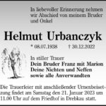 Traueranzeige Helmut Urbanczyk
