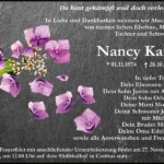 Traueranzeige Nancy Kain