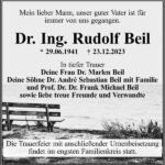 Traueranzeige Dr.-Ing. Rudolf Beil