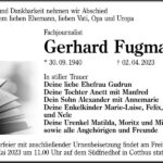 Traueranzeige Gerhard Fugmann