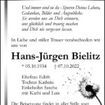 Traueranzeige Hans-Jürgen Bielitz