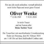 Traueranzeige Oliver Wenke