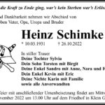 Traueranzeige Heinz Schimke