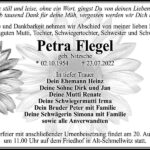 Traueranzeige Petra Flegel, geb. Nitzsche