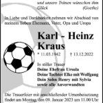 Traueranzeige Karl-Heinz Kraus