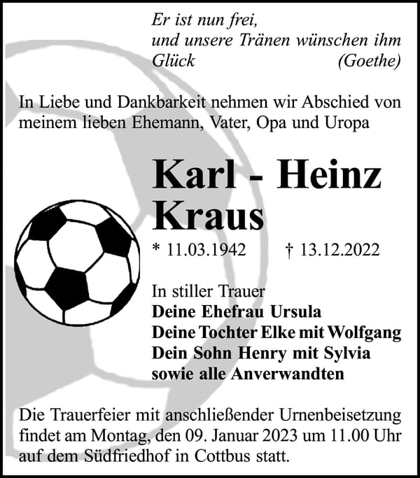 Traueranzeige Karl-Heinz Kraus