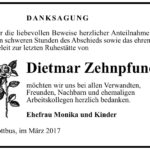 Danksagung Dietmar Zehnpfund