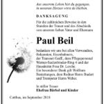 Danksagung Paul Beil