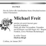 Danksagung Michael Freit