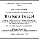 Danksagung Barbara Furgol