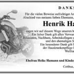 Danksagung Henrik Hamann