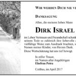 Danksagung Dirk Israel
