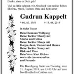 Danksagung Gudrun Kappelt