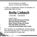 Traueranzeige Anita Liebsch