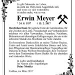 Danksagung Erwin Meyer
