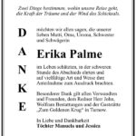 Traueranzeige Erika Palme