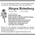 Traueranzeige Jürgen Reinsberg