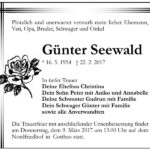Traueranzeige Günter Seewald