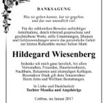 Danksagung Hildegard Wiesenberg