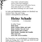 Traueranzeige Heinz Schade