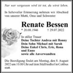 Traueranzeige Renate Bessen