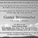 Traueranzeige Gunter Breitenseher