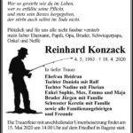 Traueranzeige Reinhard Konzack
