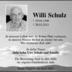 Traueranzeige Willi Schulz