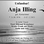 Traueranzeige Anja Illing, geb. Kretschmer