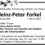 Traueranzeige Heinz-Peter Forkel