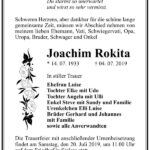 Traueranzeige Joachim Rokita