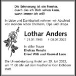 Traueranzeige Lothar Anders