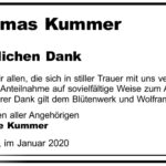 Traueranzeige Thomas Kummer