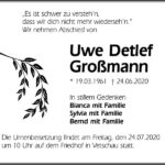Traueranzeige Uwe Detlef Großmann