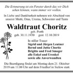 Traueranzeige Waldtraut Choritz, geb. Porth