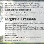 Danksagung Siegfried Erdmann