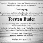 Danksagung Torsten Buder