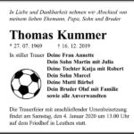 Traueranzeige Thomas Kummer