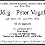 Traueranzeige Jörg - Peter Vogel