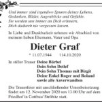 Traueranzeige Dieter Graf