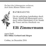 Danksagung Elli Zimmermann