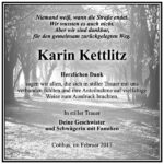 Danksagung Karin Kettlitz