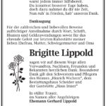 Danksagung Brigitte Lippold