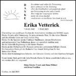 Danksagung Erika Vetterick