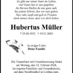 Traueranzeige Hubertus Müller