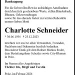 Danksagung Charlotte Schneider