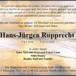 Traueranzeige Hans-Jürgen Rupprecht